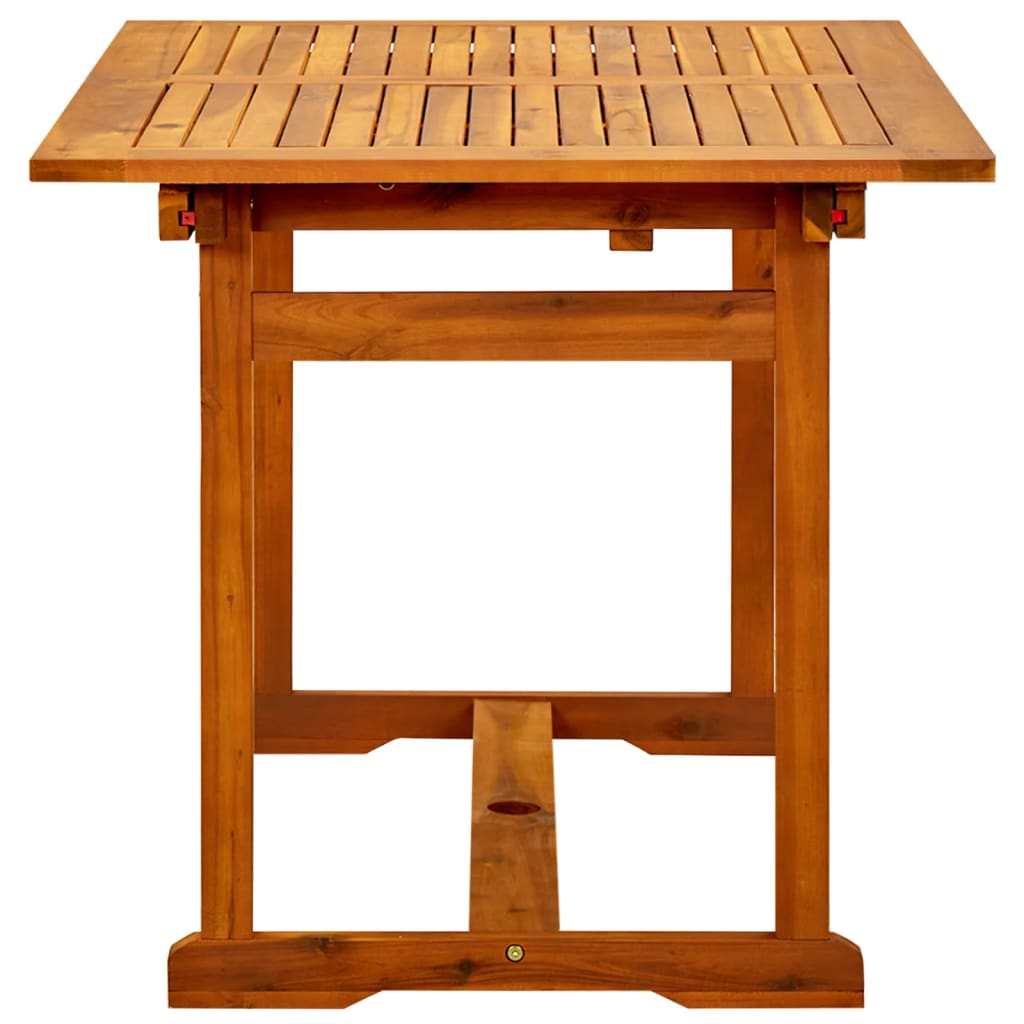 vidaXL Garden Dining Table (120-170)x80x75 cm Solid Acacia Wood - Brown - 170 x 80 x 75 cm - 23945