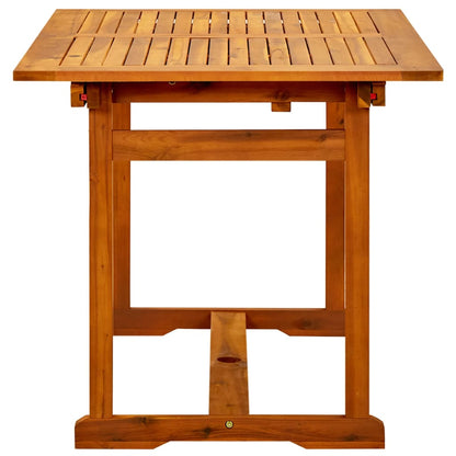 vidaXL Garden Dining Table (120-170)x80x75 cm Solid Acacia Wood - Brown - 170 x 80 x 75 cm - 23945