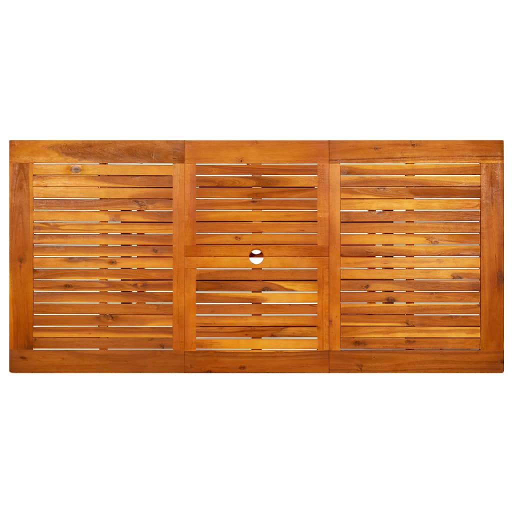 vidaXL Garden Dining Table (120-170)x80x75 cm Solid Acacia Wood - Brown - 170 x 80 x 75 cm - 23945