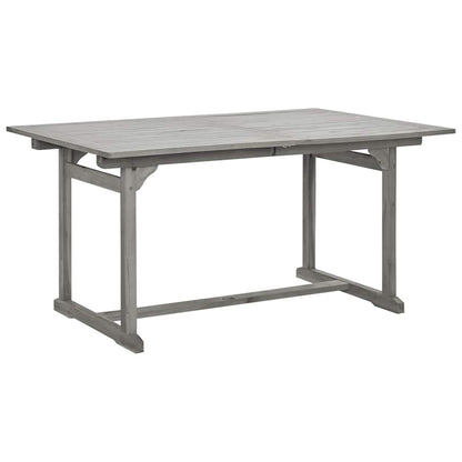 vidaXL Garden Dining Table (150-200)x100x75 cm Solid Acacia Wood - Grey - 200 x 100 x 75 cm