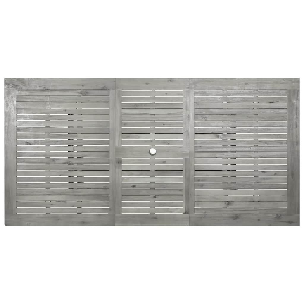 vidaXL Garden Dining Table (150-200)x100x75 cm Solid Acacia Wood - Grey - 200 x 100 x 75 cm