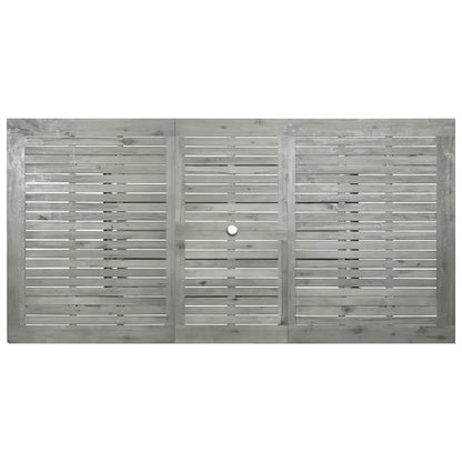 vidaXL Garden Dining Table (150-200)x100x75 cm Solid Acacia Wood - Grey - 200 x 100 x 75 cm