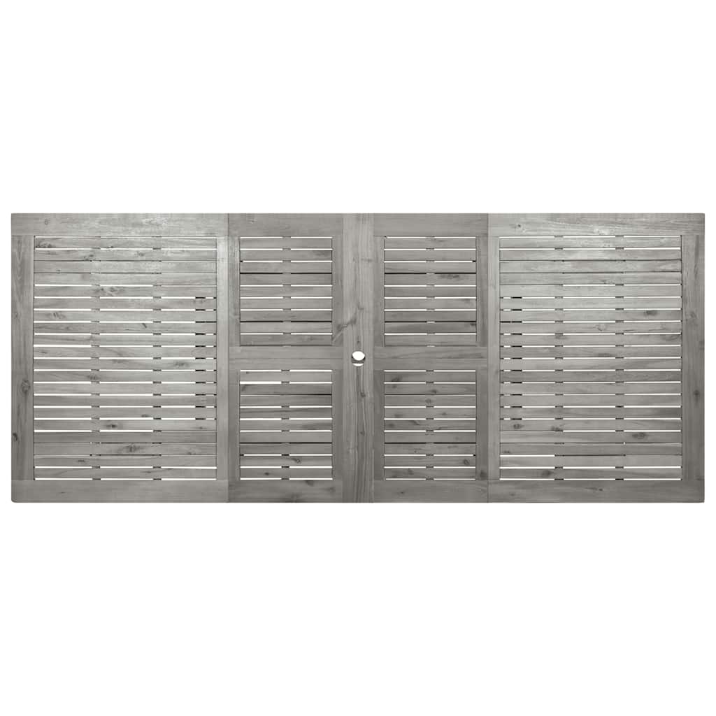 vidaXL Garden Dining Table (160-240)x100x75 cm Solid Acacia Wood - Grey - 240 x 100 x 75 cm - 23958
