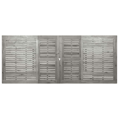 vidaXL Garden Dining Table (160-240)x100x75 cm Solid Acacia Wood - Grey - 240 x 100 x 75 cm - 23958