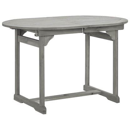 vidaXL Garden Dining Table (120-170)x80x75 cm Solid Acacia Wood - Grey - 170 x 80 x 75 cm