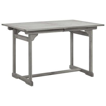 vidaXL Garden Dining Table (120-170)x80x75 cm Solid Acacia Wood - Grey - 170 x 80 x 75 cm - 23964