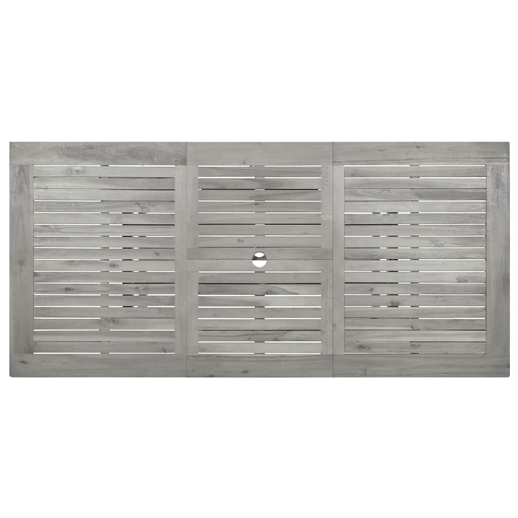 vidaXL Garden Dining Table (120-170)x80x75 cm Solid Acacia Wood - Grey - 170 x 80 x 75 cm - 23964