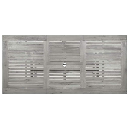 vidaXL Garden Dining Table (120-170)x80x75 cm Solid Acacia Wood - Grey - 170 x 80 x 75 cm - 23964