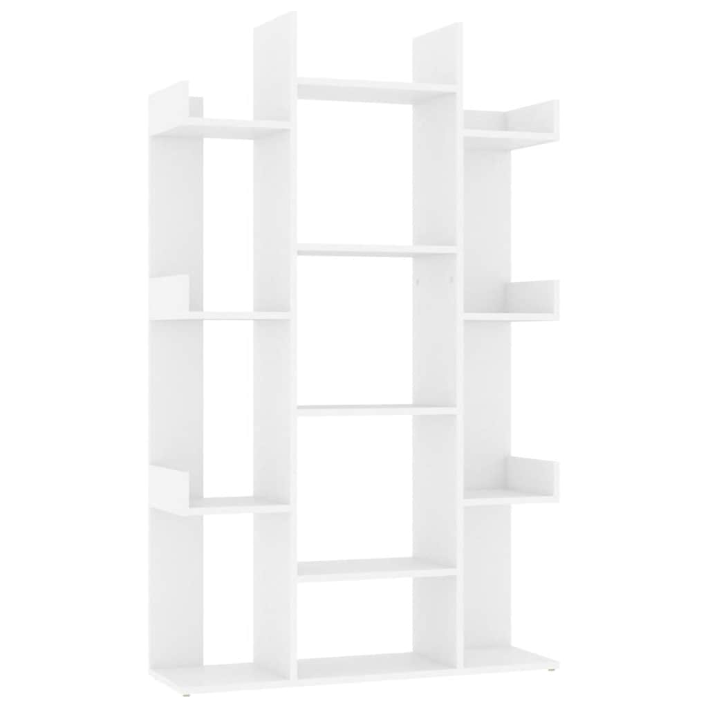808900 vidaXL Book Cabinet White 86x25,5x140 cm Engineered Wood
