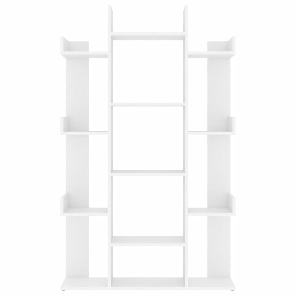 808900 vidaXL Book Cabinet White 86x25,5x140 cm Engineered Wood