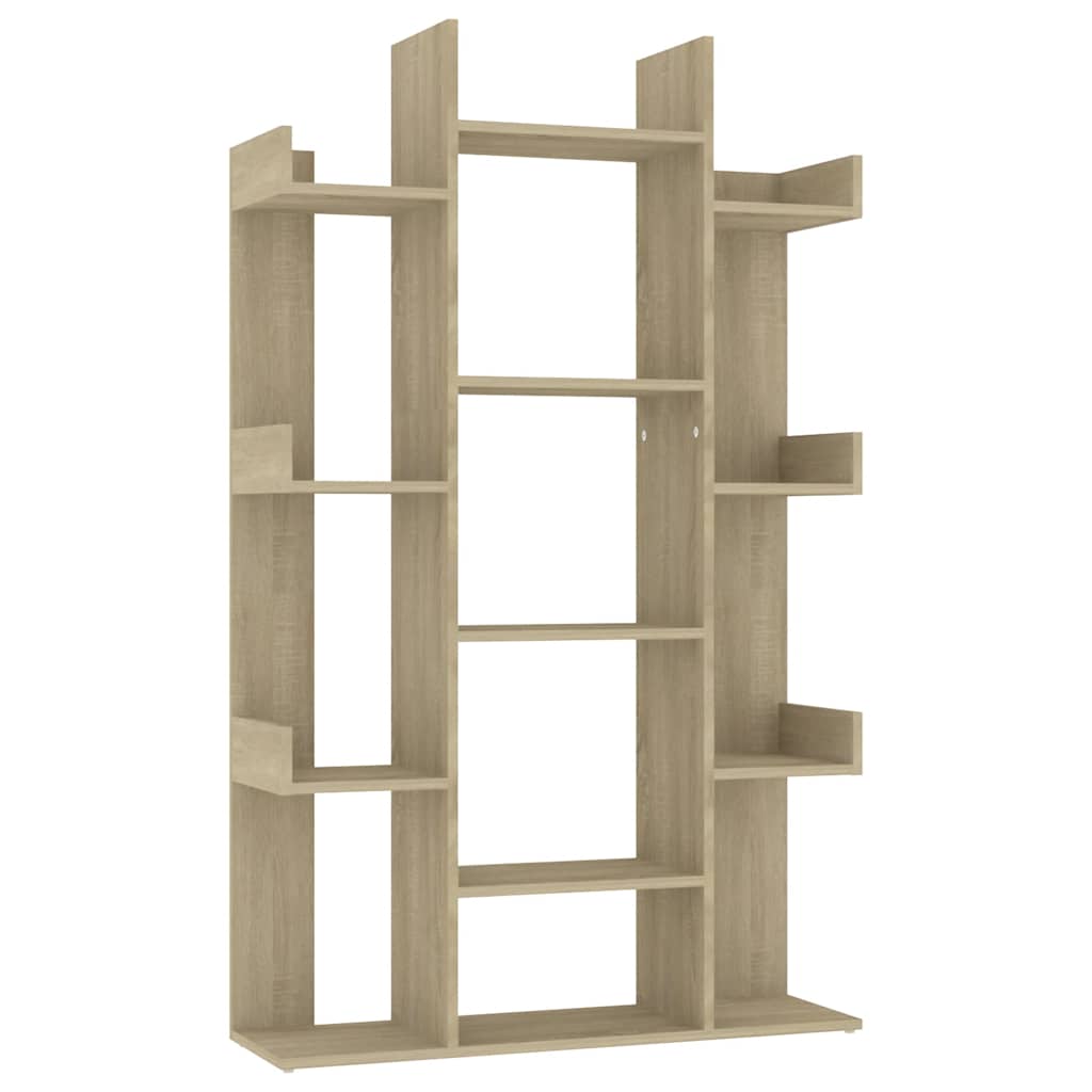 808903 vidaXL Book Cabinet Sonoma Oak 86x25,5x140 cm Engineered Wood - Brown