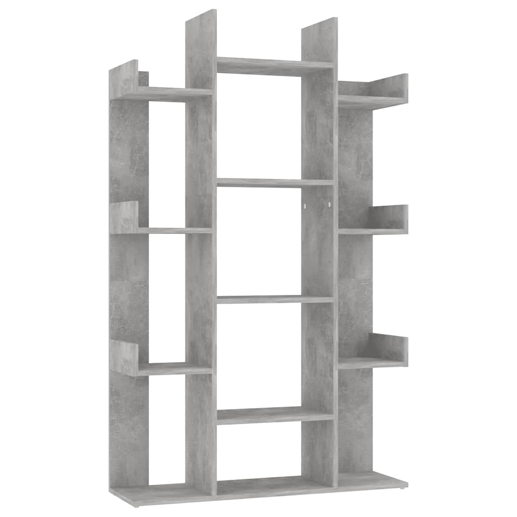 808904 vidaXL Book Cabinet Concrete Grey 86x25,5x140 cm Engineered Wood