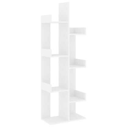808909 vidaXL Book Cabinet White 48x25,5x140 cm Engineered Wood