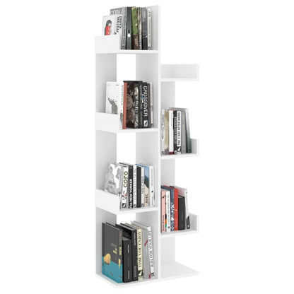 808909 vidaXL Book Cabinet White 48x25,5x140 cm Engineered Wood