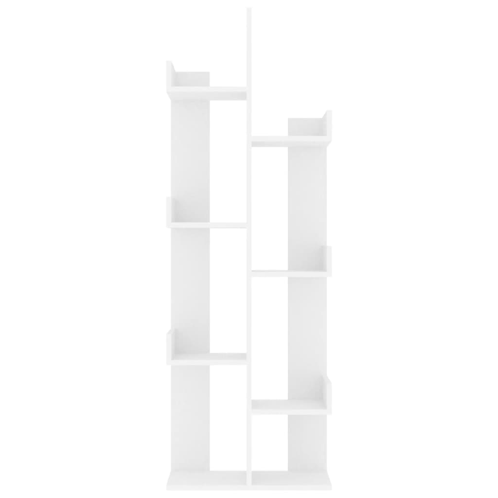 808909 vidaXL Book Cabinet White 48x25,5x140 cm Engineered Wood
