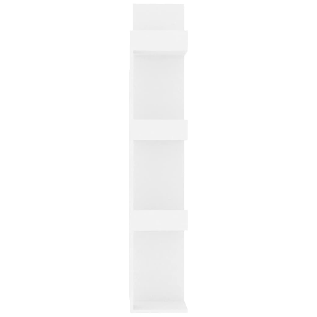 808909 vidaXL Book Cabinet White 48x25,5x140 cm Engineered Wood