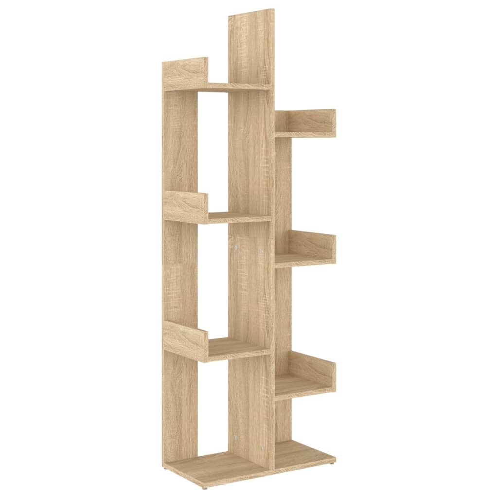 808912 vidaXL Book Cabinet Sonoma Oak 48x25,5x140 cm Engineered Wood - Brown