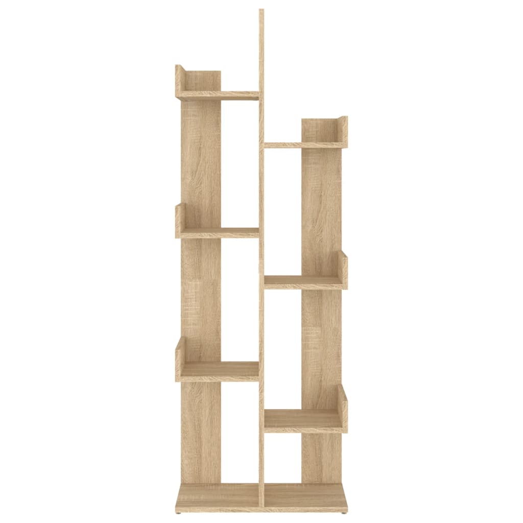 808912 vidaXL Book Cabinet Sonoma Oak 48x25,5x140 cm Engineered Wood - Brown