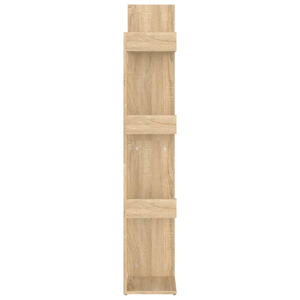 808912 vidaXL Book Cabinet Sonoma Oak 48x25,5x140 cm Engineered Wood - Brown