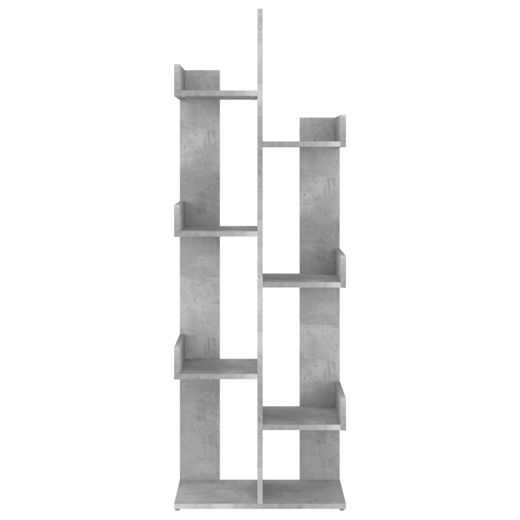 808913 vidaXL Book Cabinet Concrete Grey 48x25,5x140 cm Engineered Wood