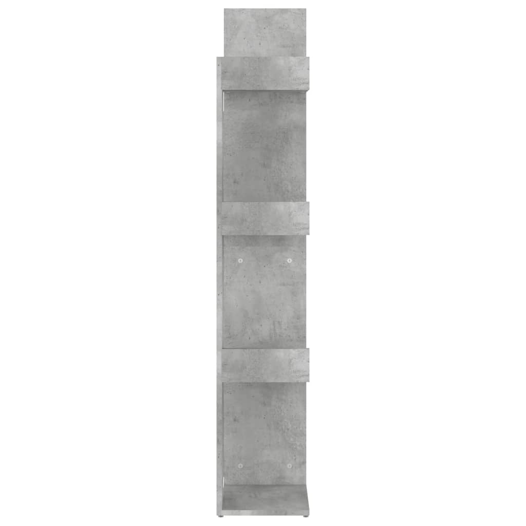 808913 vidaXL Book Cabinet Concrete Grey 48x25,5x140 cm Engineered Wood