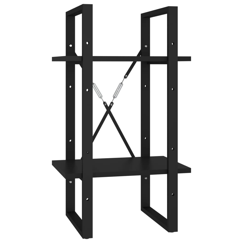 vidaXL 5-Tier Book Cabinet Black 40x30x175 cm Engineered Wood