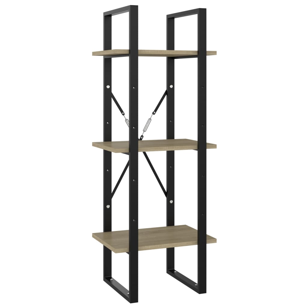 vidaXL 5-Tier Book Cabinet Sonoma Oak 40x30x175 cm Engineered Wood - Brown