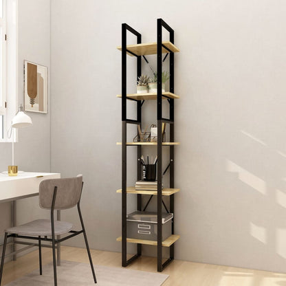 vidaXL 5-Tier Book Cabinet 40x30x175 cm Pinewood - Brown