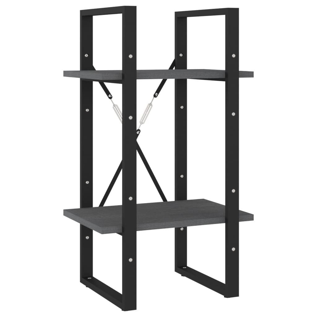 vidaXL 5-Tier Book Cabinet Grey 40x30x175 cm Pinewood