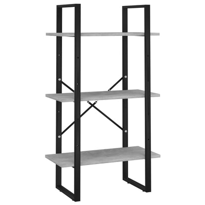 vidaXL 5-Tier Book Cabinet Concrete Grey 60x30x175 cm Engineered Wood