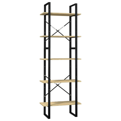 vidaXL 5-Tier Book Cabinet 60x30x175 cm Pinewood - Brown