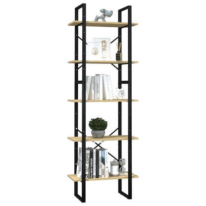 vidaXL 5-Tier Book Cabinet 60x30x175 cm Pinewood - Brown