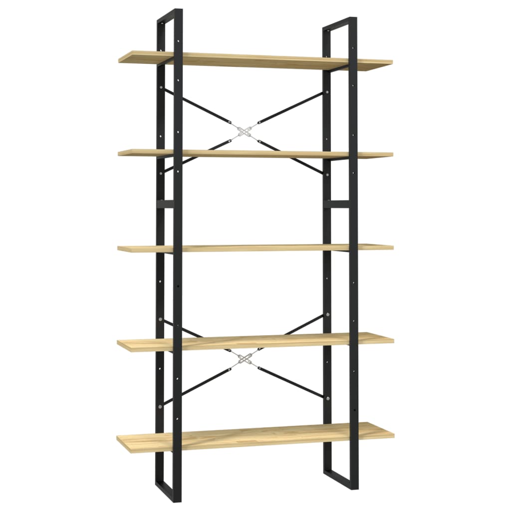 vidaXL 5-Tier Book Cabinet 100x30x175 cm Pinewood - Brown