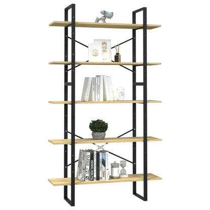 vidaXL 5-Tier Book Cabinet 100x30x175 cm Pinewood - Brown