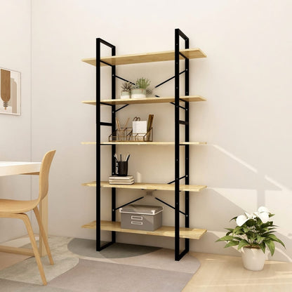vidaXL 5-Tier Book Cabinet 100x30x175 cm Pinewood - Brown