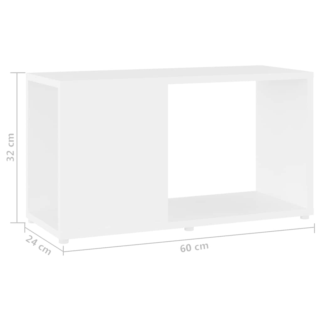 vidaXL TV Cabinet White 60x24x32cm Engineered Wood - 60 x 24 x 32 cm