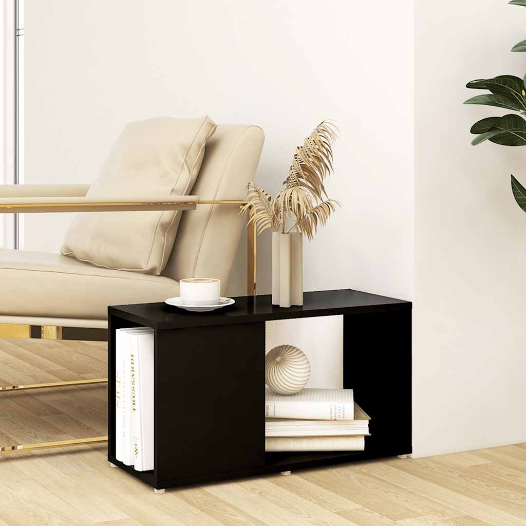 vidaXL TV Cabinet Black 60x24x32cm Engineered Wood - 60 x 24 x 32 cm