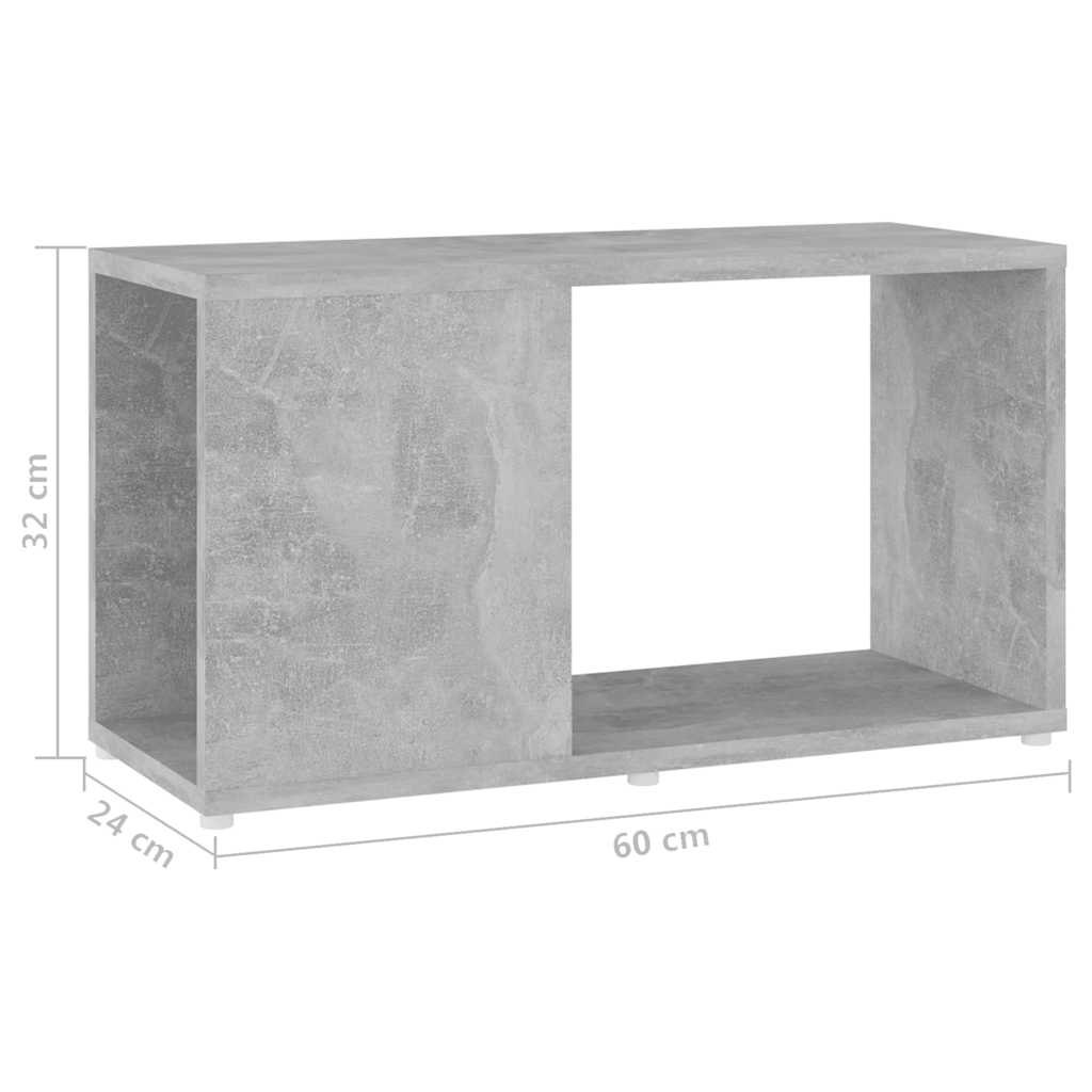vidaXL TV Cabinet Concrete Grey 60x24x32cm Engineered Wood - 60 x 24 x 32 cm