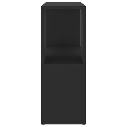 vidaXL Book Cabinet Black 60x24x63 cm Engineered Wood
