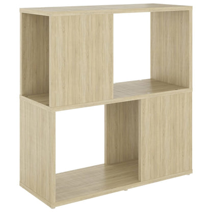 vidaXL Book Cabinet Sonoma Oak 60x24x63 cm Engineered Wood - Brown