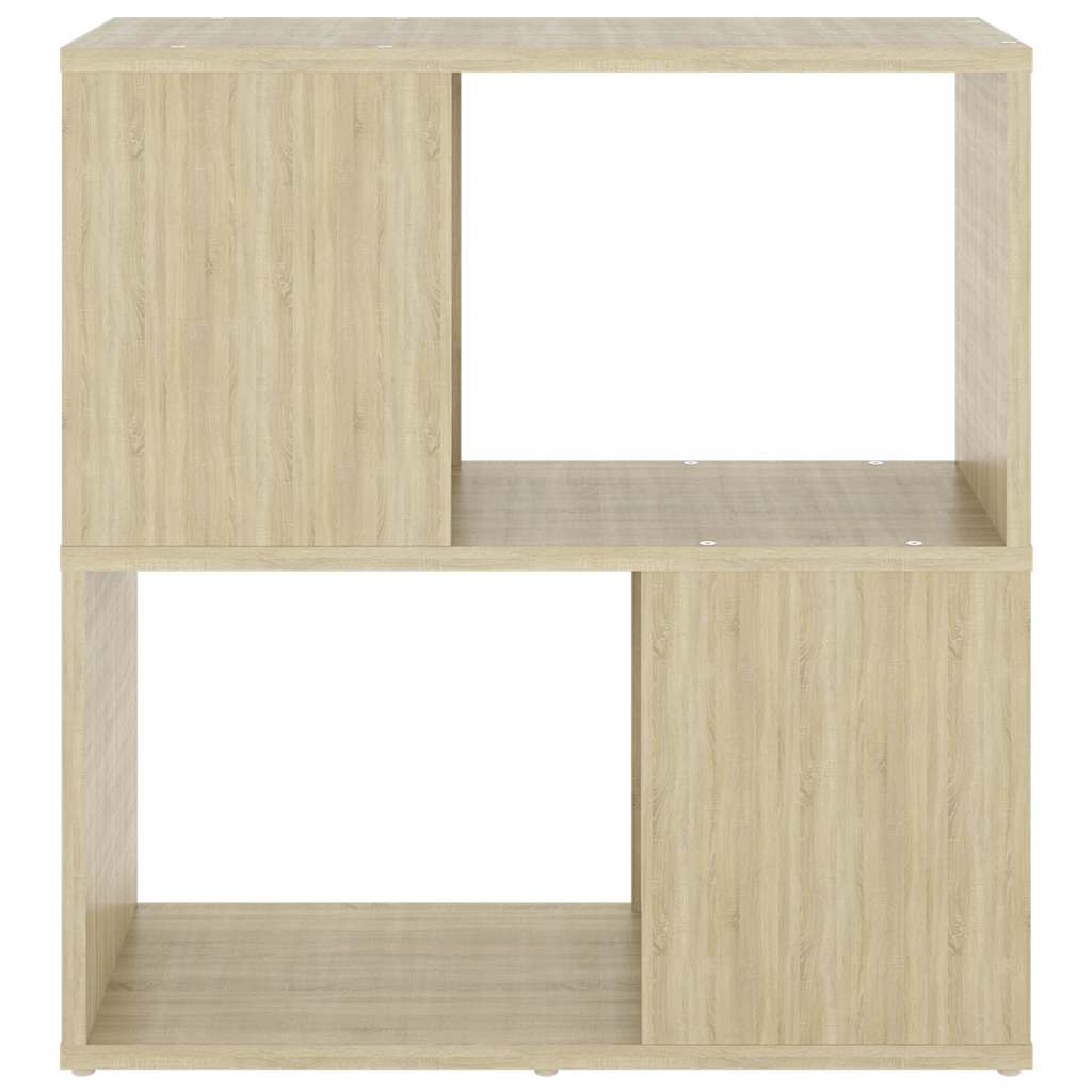 vidaXL Book Cabinet Sonoma Oak 60x24x63 cm Engineered Wood - Brown