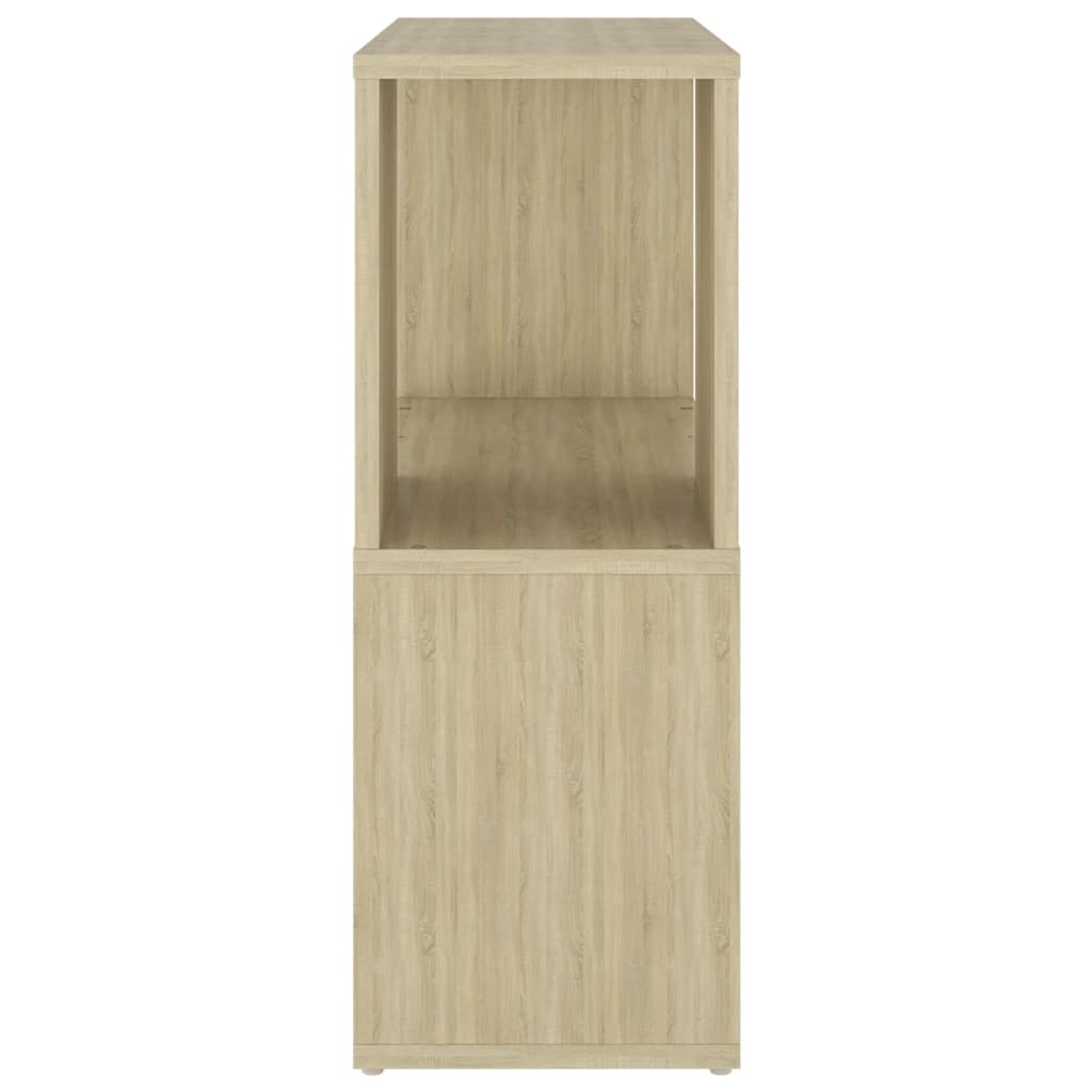 vidaXL Book Cabinet Sonoma Oak 60x24x63 cm Engineered Wood - Brown
