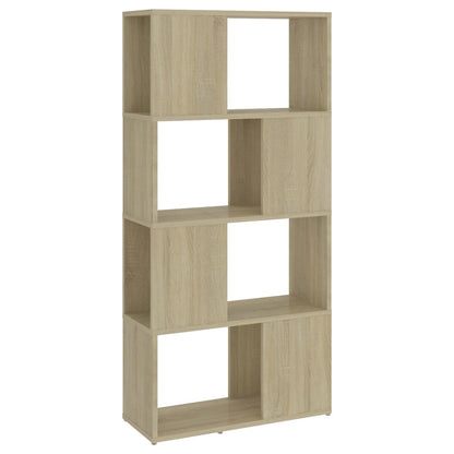 vidaXL Book Cabinet Room Divider Sonoma Oak 60x24x124.5 cm Engineered Wood - Brown