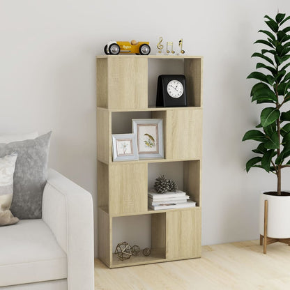 vidaXL Book Cabinet Room Divider Sonoma Oak 60x24x124.5 cm Engineered Wood - Brown