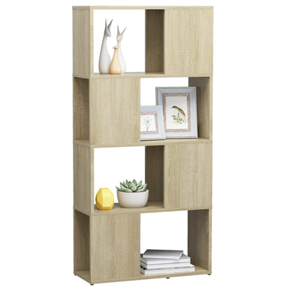 vidaXL Book Cabinet Room Divider Sonoma Oak 60x24x124.5 cm Engineered Wood - Brown