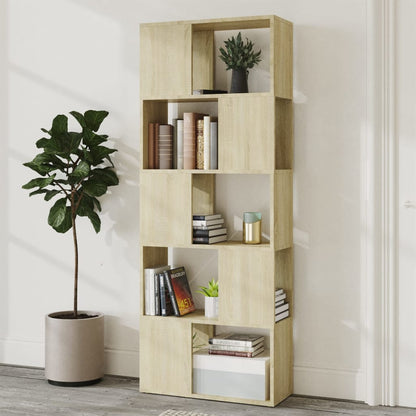 vidaXL Book Cabinet Room Divider Sonoma Oak 60x24x155 cm - Brown