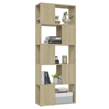 vidaXL Book Cabinet Room Divider Sonoma Oak 60x24x155 cm - Brown