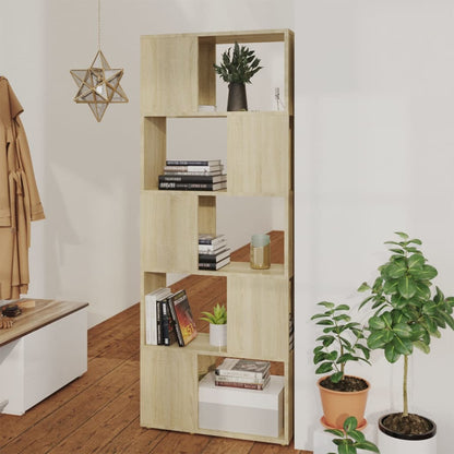vidaXL Book Cabinet Room Divider Sonoma Oak 60x24x155 cm - Brown