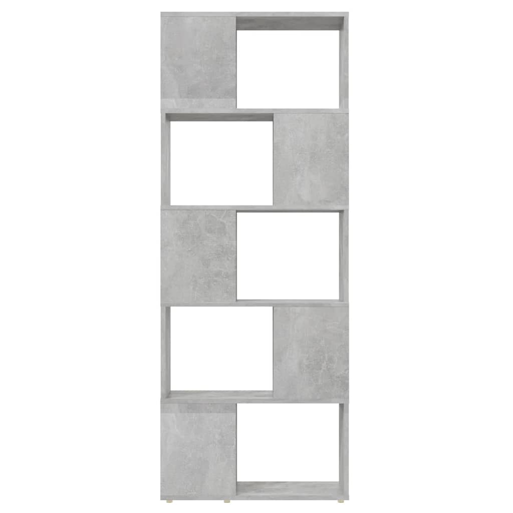 vidaXL Book Cabinet Room Divider Concrete Grey 60x24x155 cm
