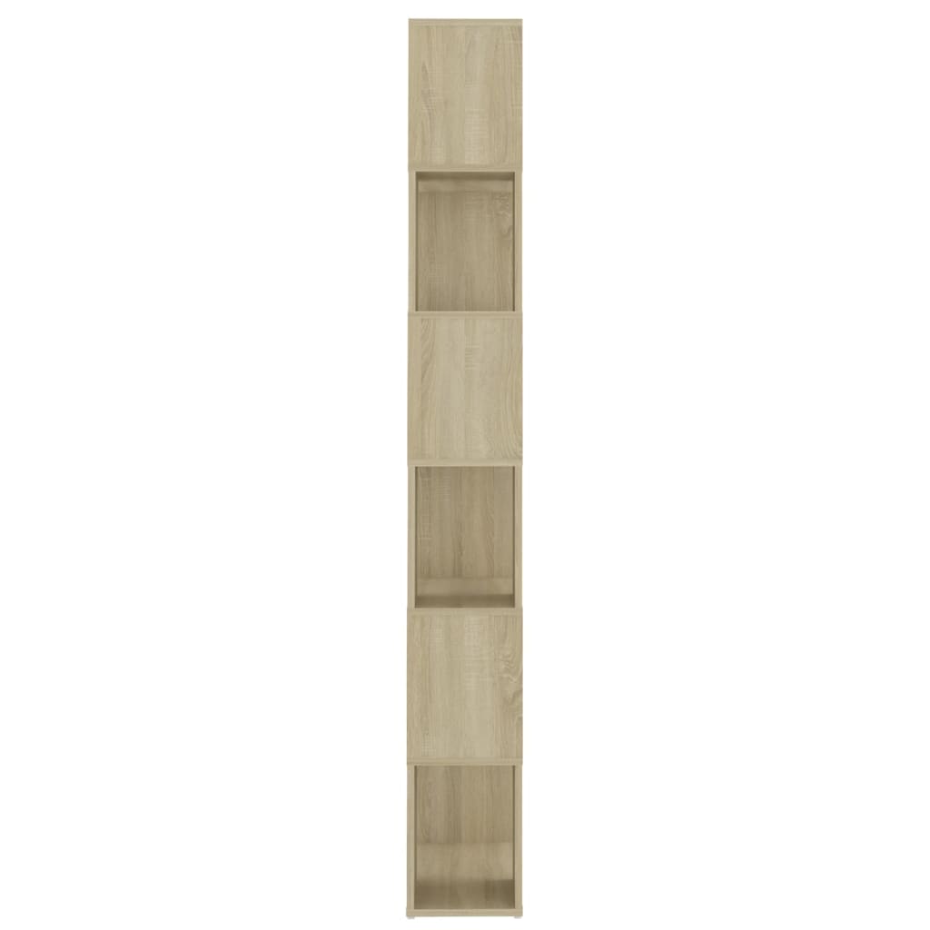 vidaXL Book Cabinet Room Divider Sonoma Oak 60x24x186 cm Engineered Wood - Brown